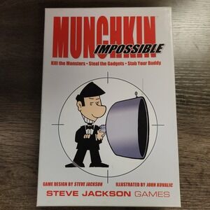 Steve Jackson Games Munchkin Impossible Card Game Spy Satire Tabletop Complete